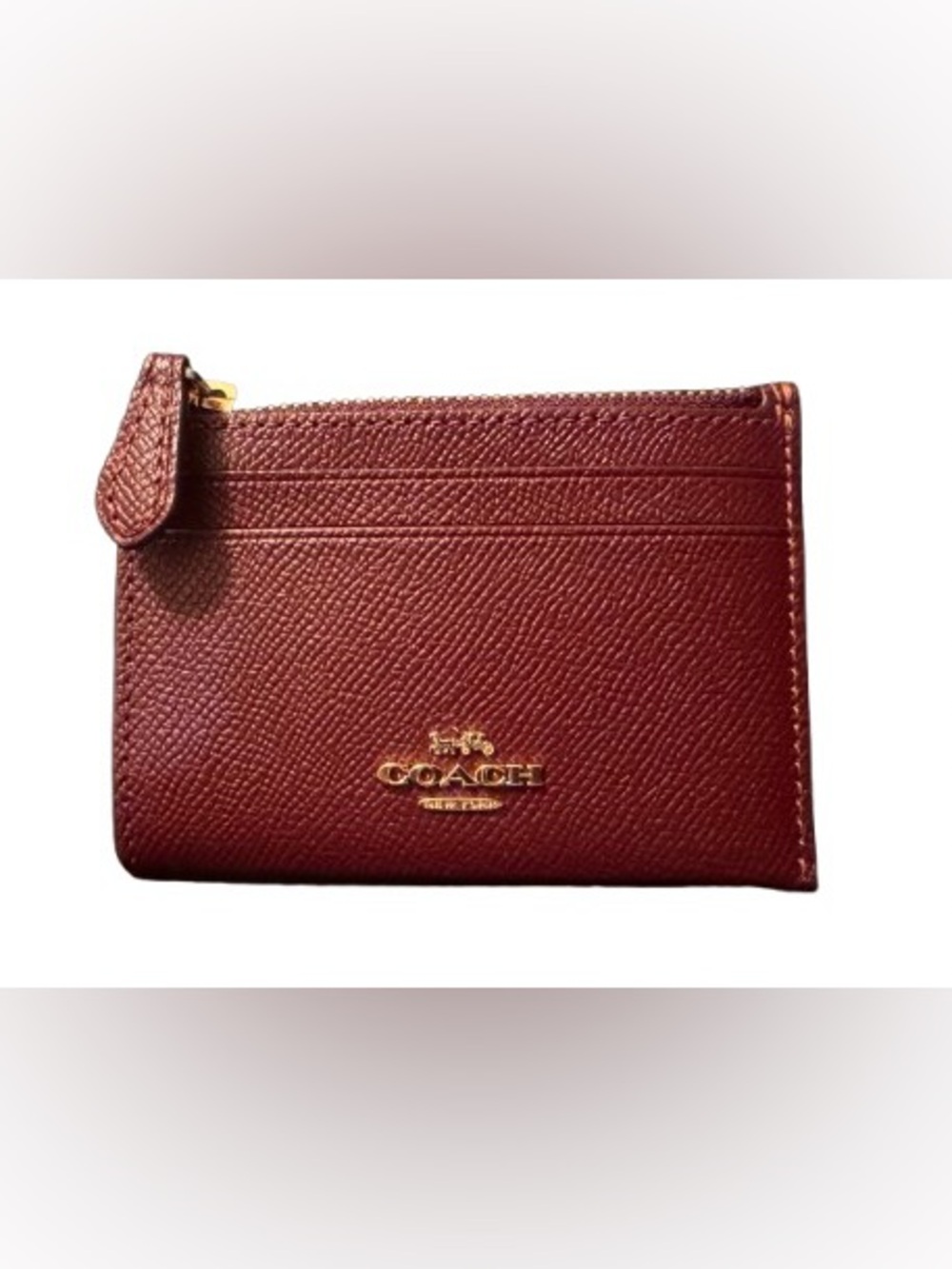 Coach F88250 Mini Skinni ID Case (Wine) - NWT